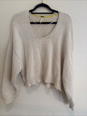 Free People Chunky Knit Sweater - Cream